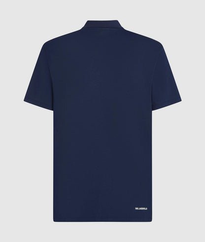 Karl Lagerfeld Ikon Jersey Polo Shirt Medieval Blue