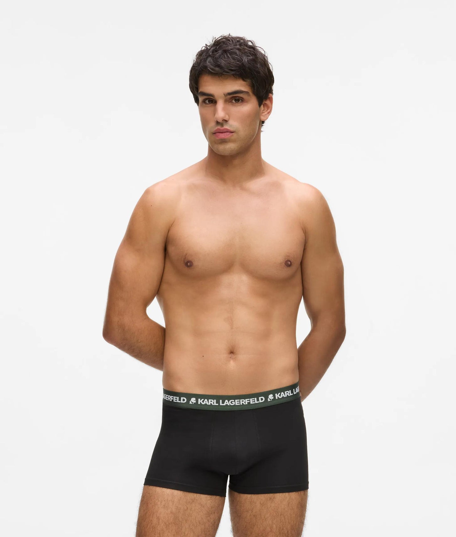 Karl Lagerfeld Contrast Waistband Trunks – 5 Pack Forest-Dill-Medieval