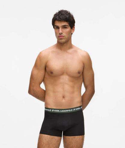 Karl Lagerfeld Contrast Waistband Trunks – 5 Pack Forest-Dill-Medieval