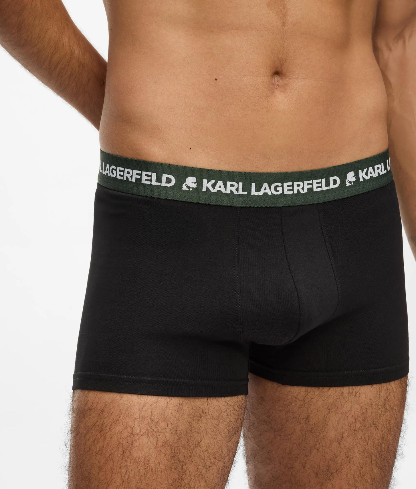 Karl Lagerfeld Contrast Waistband Trunks – 5 Pack Forest-Dill-Medieval