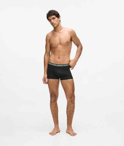 Karl Lagerfeld Contrast Waistband Trunks – 5 Pack Forest-Dill-Medieval