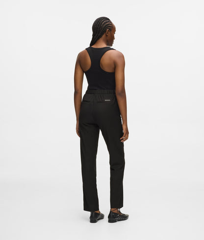 Karl Lagerfeld Wool-Blend Tailored Pants Black
