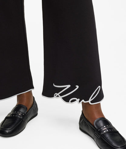 Karl Lagerfeld Signature Hem Sweatpants Black