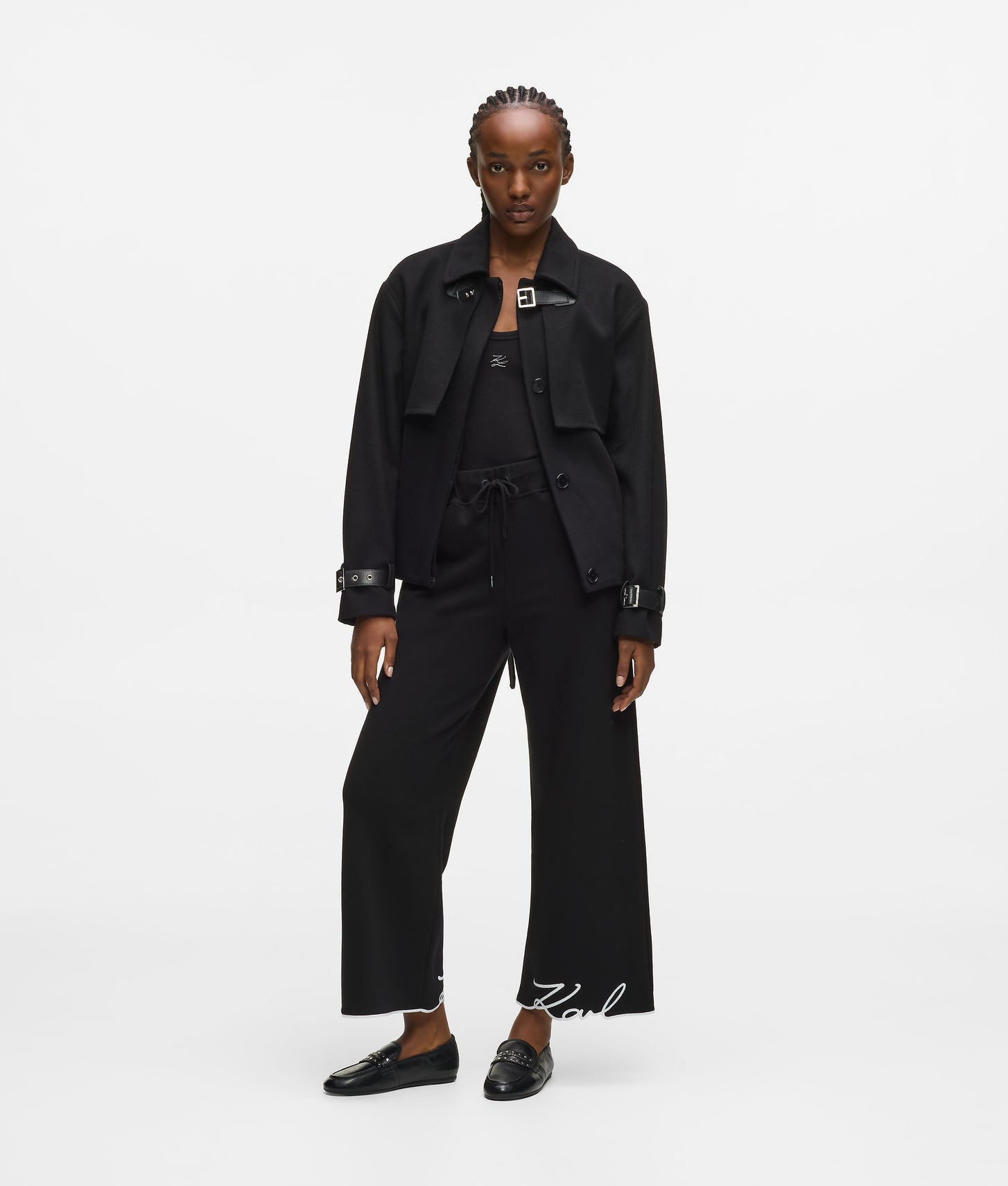 Karl Lagerfeld Signature Hem Sweatpants Black