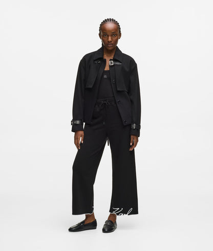 Karl Lagerfeld Signature Hem Sweatpants Black