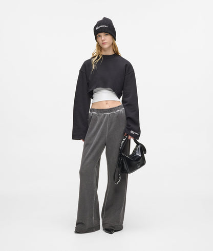 Karl Lagerfeld Washed Wide Leg Sweatpants Magnet
