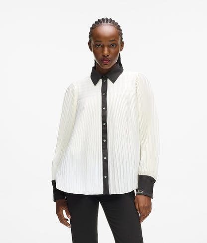 Karl Lagerfeld Pleated Shirt Pristine