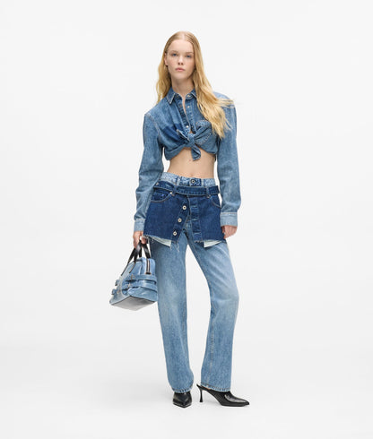 Karl Lagerfeld Boxy Denim Shirt Mid Blue