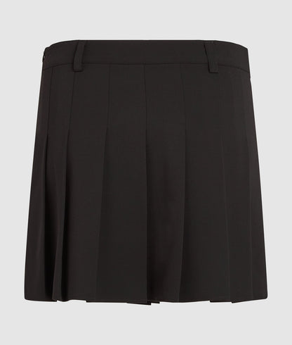 Karl Lagerfeld Pleated Tie-Detail Mini Skirt Black