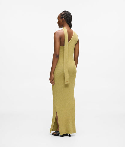 Karl Lagerfeld Metallic Knit Dress Light Gold