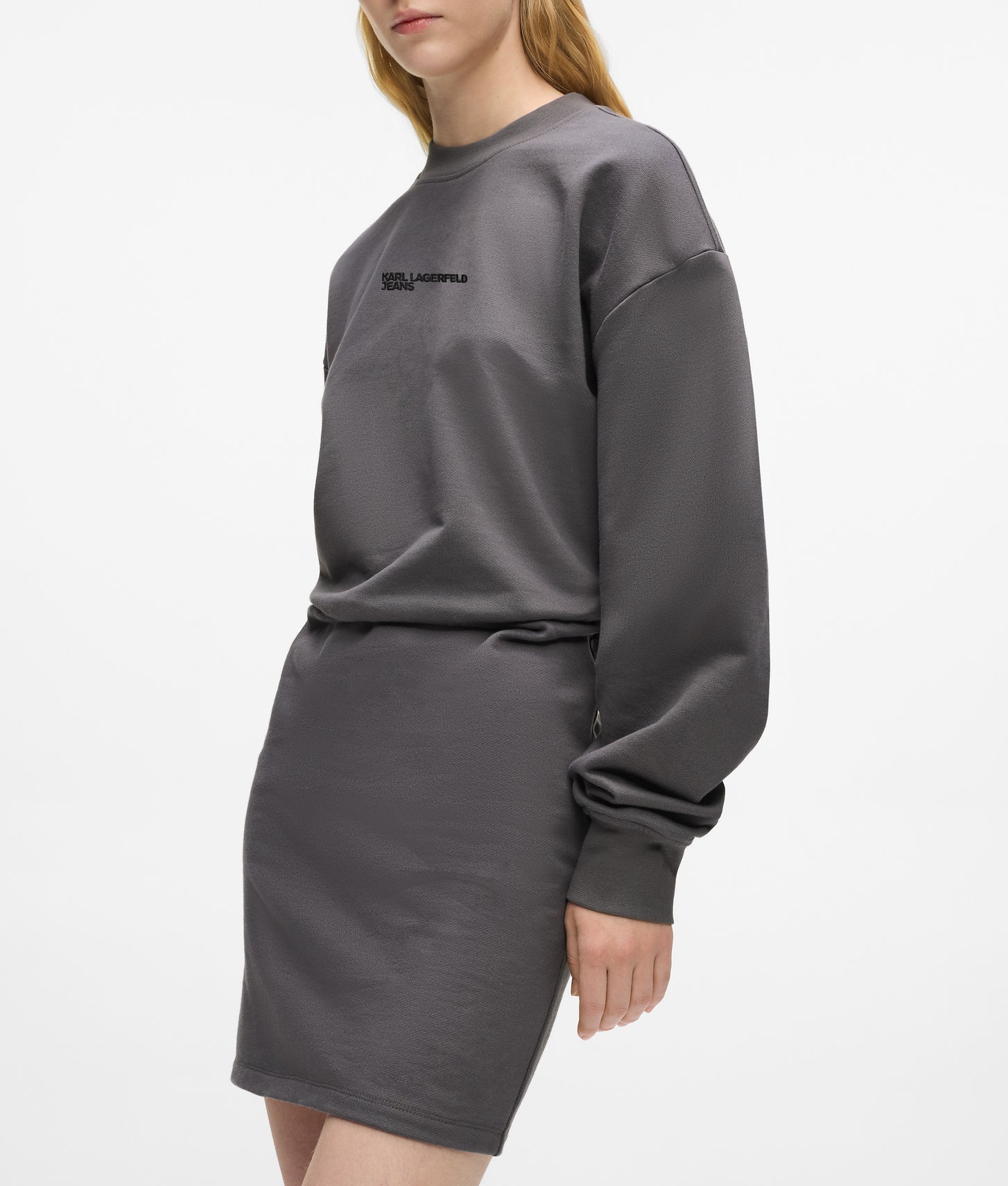Karl Lagerfeld Blouson Sweat Dress Magnet