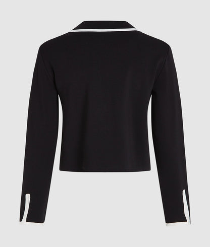 Karl Lagerfeld Tailored Cardigan Black/White