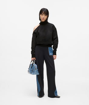 KarlLagerfeld Two-Tone Denim Shopper Standard Blue Denim-Light Denim