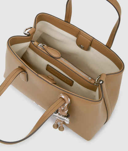 KarlLagerfeld Ikon Smooth Small Tote Bag Mushroom Brown