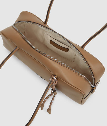 KarlLagerfeld Ikon Smooth Rectangular Bag Mushroom Brown