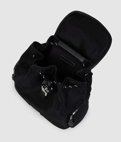 KarlLagerfeld Ikon Nylon Small Flap Backpack Black