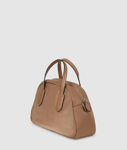 KarlLagerfeld Ikon Nylon Bowling Bag Mushroom Brown