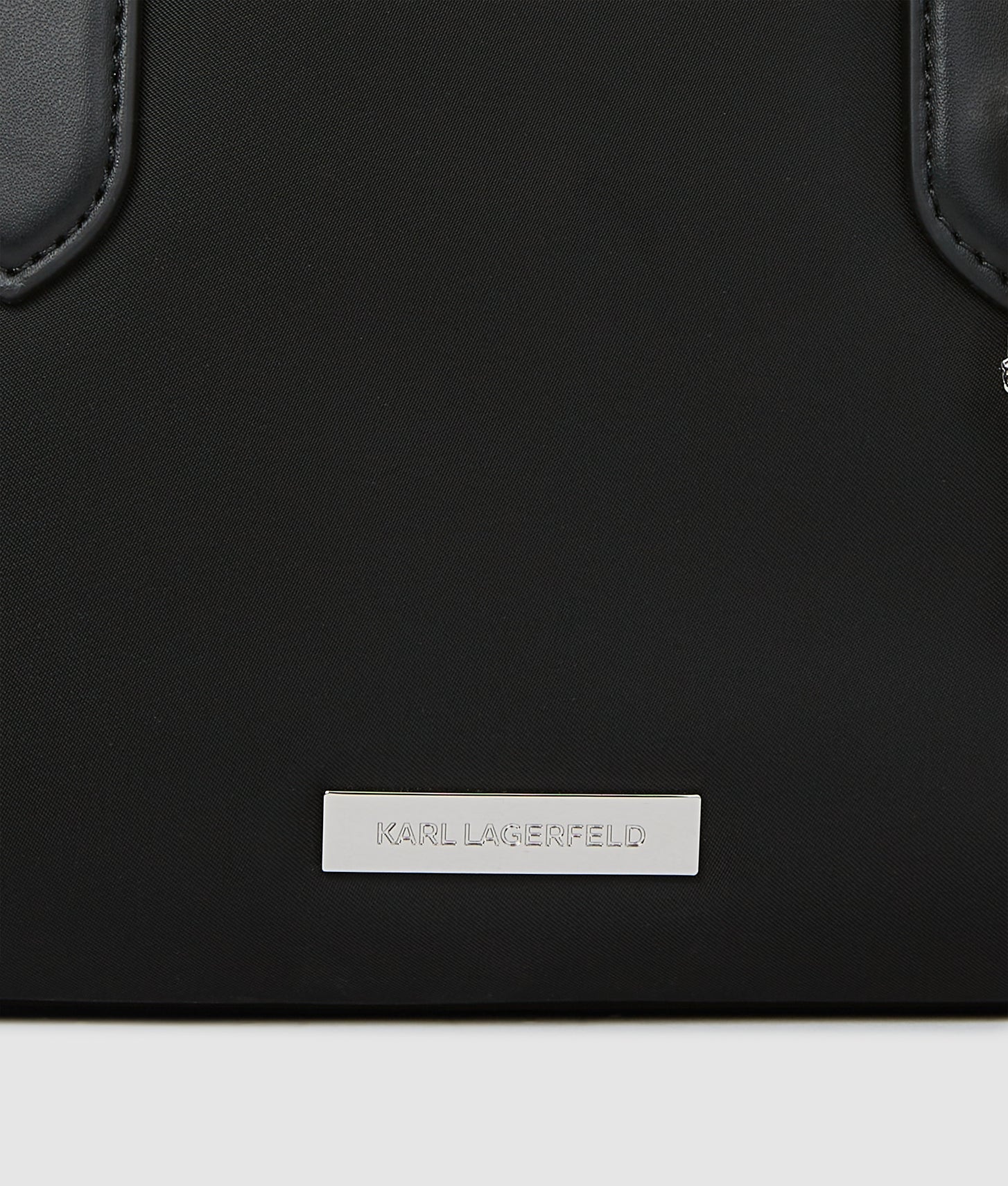 KarlLagerfeld Ikon Nylon Bowling Bag Black