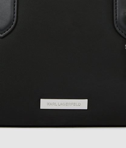 KarlLagerfeld Ikon Nylon Bowling Bag Black