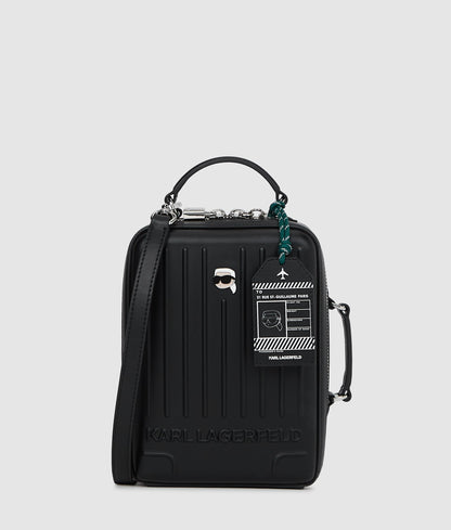 KarlLagerfeld Ikon Suitcase Crossbody Bag Black