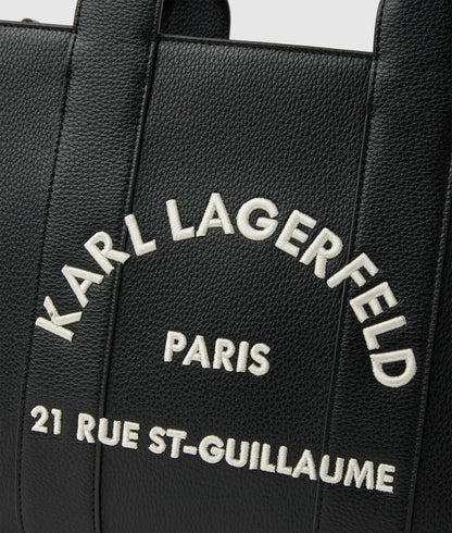 KarlLagerfeld Rue St-Guillaume Medium Tote Bag White/Black