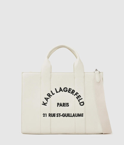 KarlLagerfeld Rue St-Guillaume Medium Tote Bag Off White