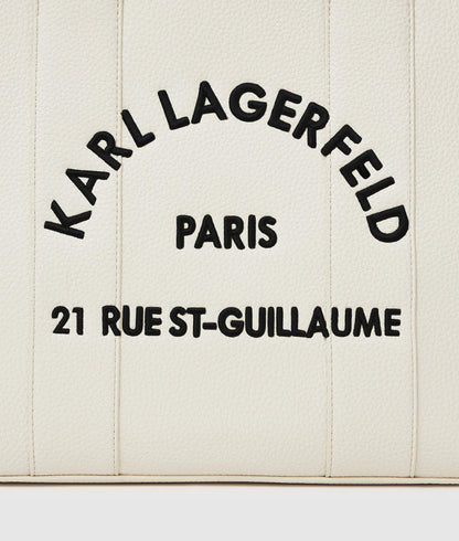 KarlLagerfeld Rue St-Guillaume Medium Tote Bag Off White