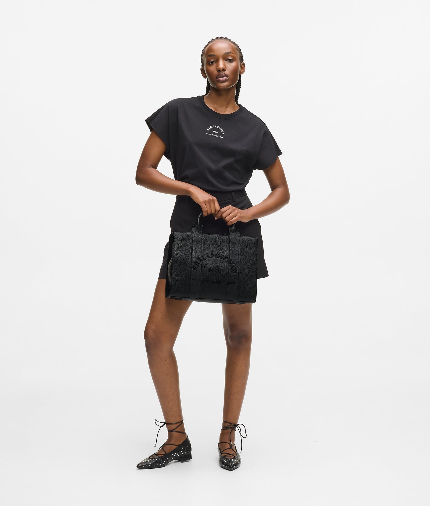 KarlLagerfeld Rue St-Guillaume Medium Tote Bag Black