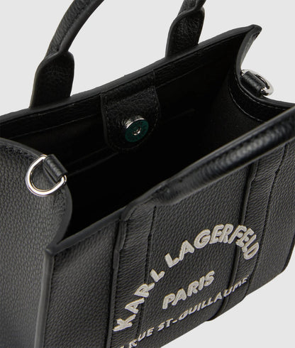 KarlLagerfeld Rue St-Guillaume Mini Tote Bag White/Black