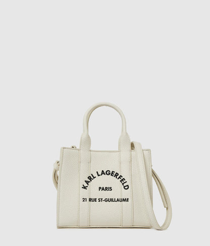 KarlLagerfeld Rue St-Guillaume Mini Tote Bag Off White