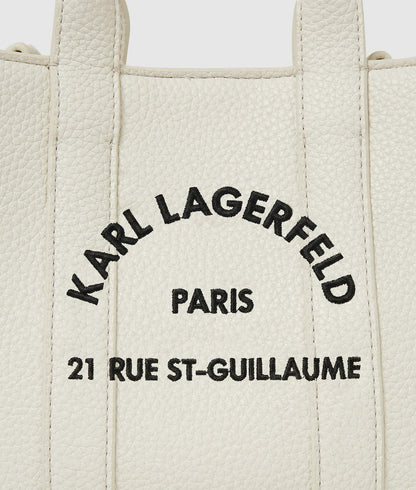 KarlLagerfeld Rue St-Guillaume Mini Tote Bag Off White