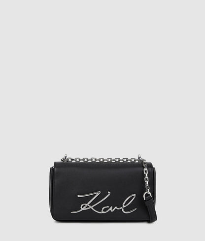 KarlLagerfeld Ksignature Small Crossbody Bag Black-Nickel