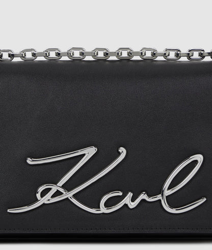 KarlLagerfeld Ksignature Small Crossbody Bag Black-Nickel
