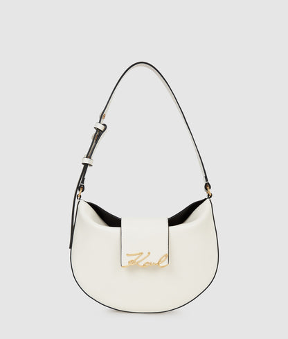 KarlLagerfeld Ksignature Moon Bag Off White