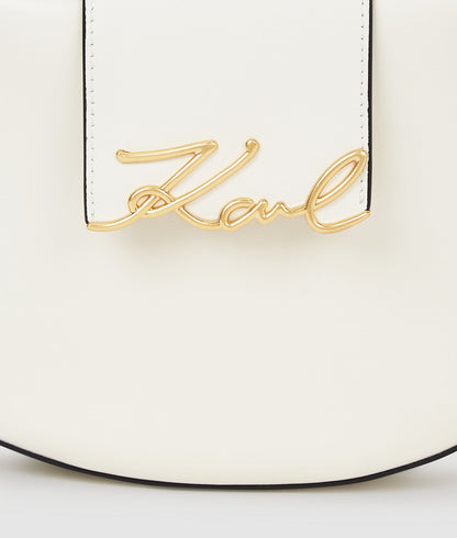 KarlLagerfeld Ksignature Moon Bag Off White