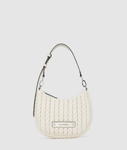 KarlLagerfeld Kweave Small Hobo Bag Off White
