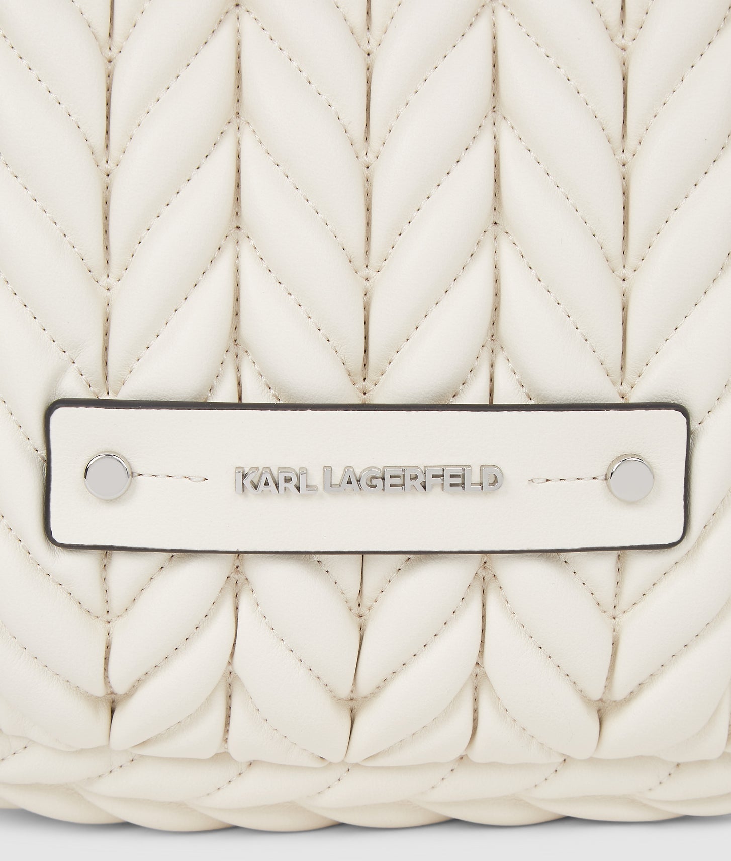 KarlLagerfeld Kweave Small Hobo Bag Off White