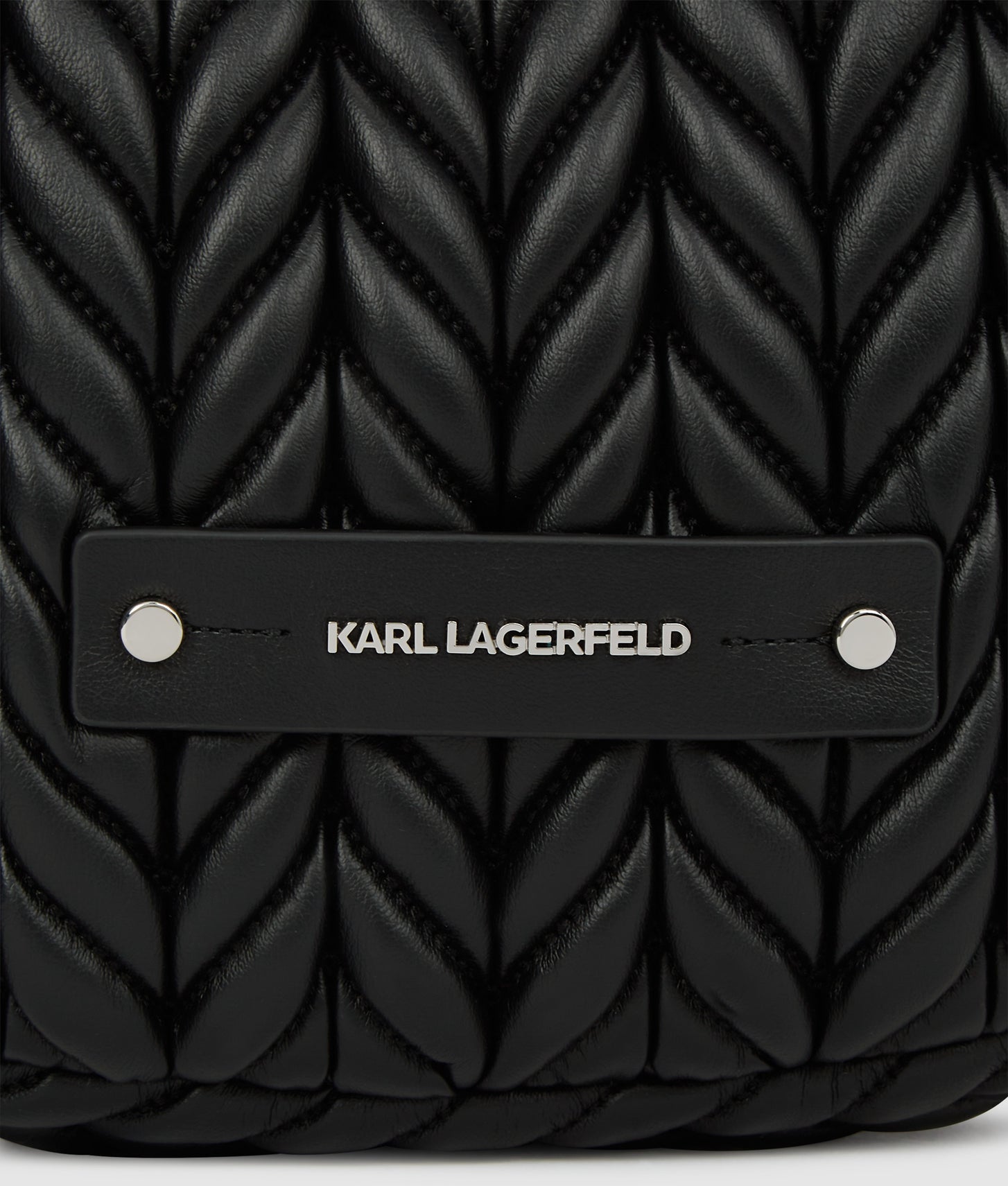KarlLagerfeld Kweave Small Hobo Bag Black-Nickel