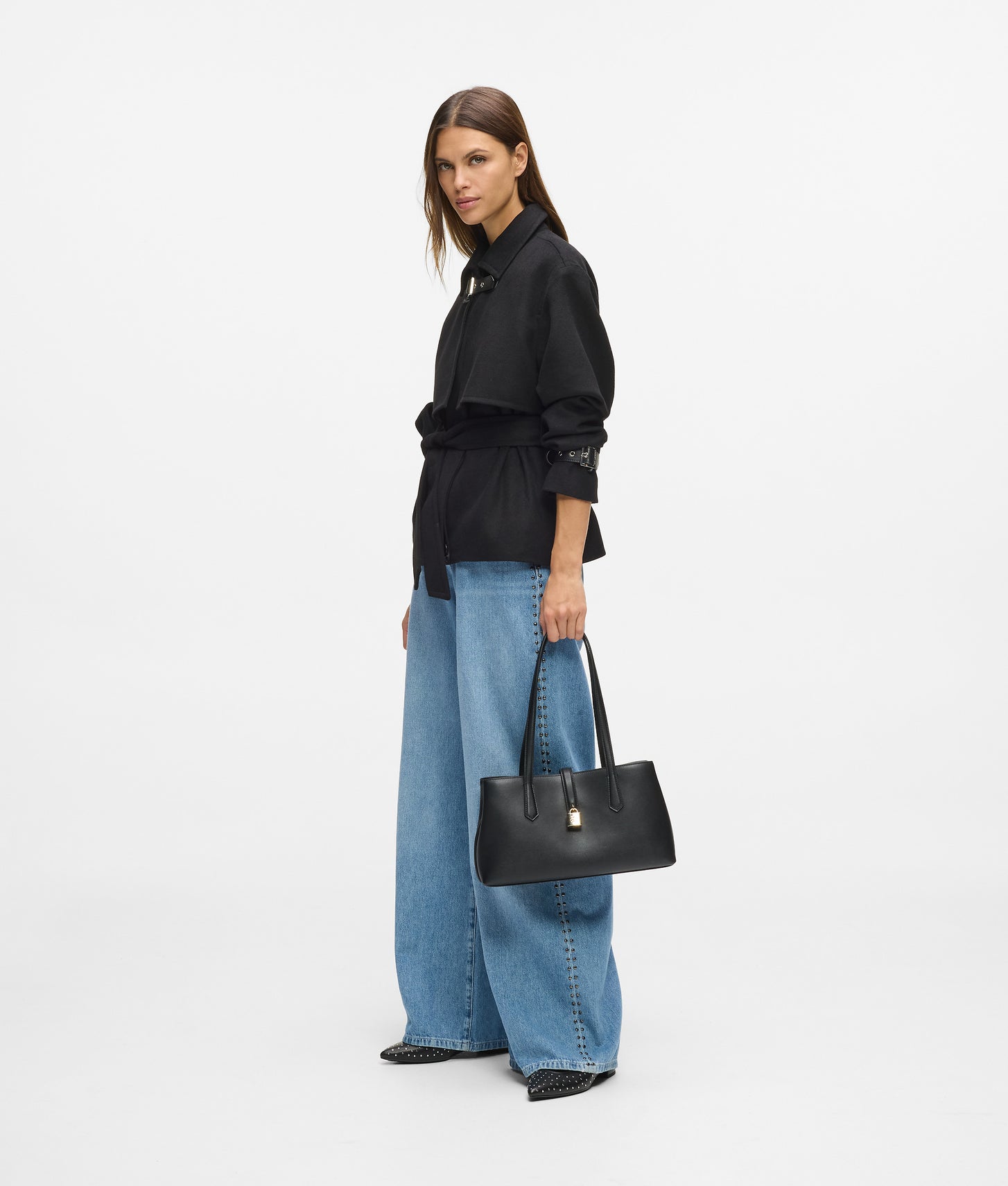 KarlLagerfeld Kautograph Padlock Tote Bag Black/Gold