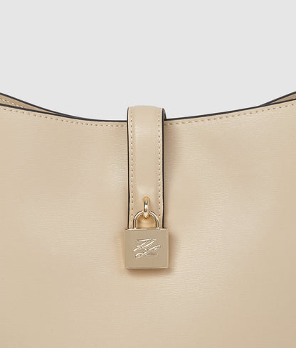 KarlLagerfeld Kautograph Padlock Hobo Bag Safari