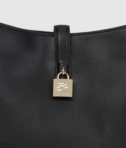 KarlLagerfeld Kautograph Padlock Hobo Bag Black/Gold