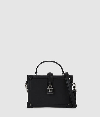 KarlLagerfeld Kautograph Padlock Trunk Bag Black-Nickel
