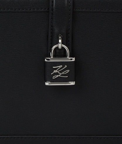 KarlLagerfeld Kautograph Padlock Trunk Bag Black-Nickel