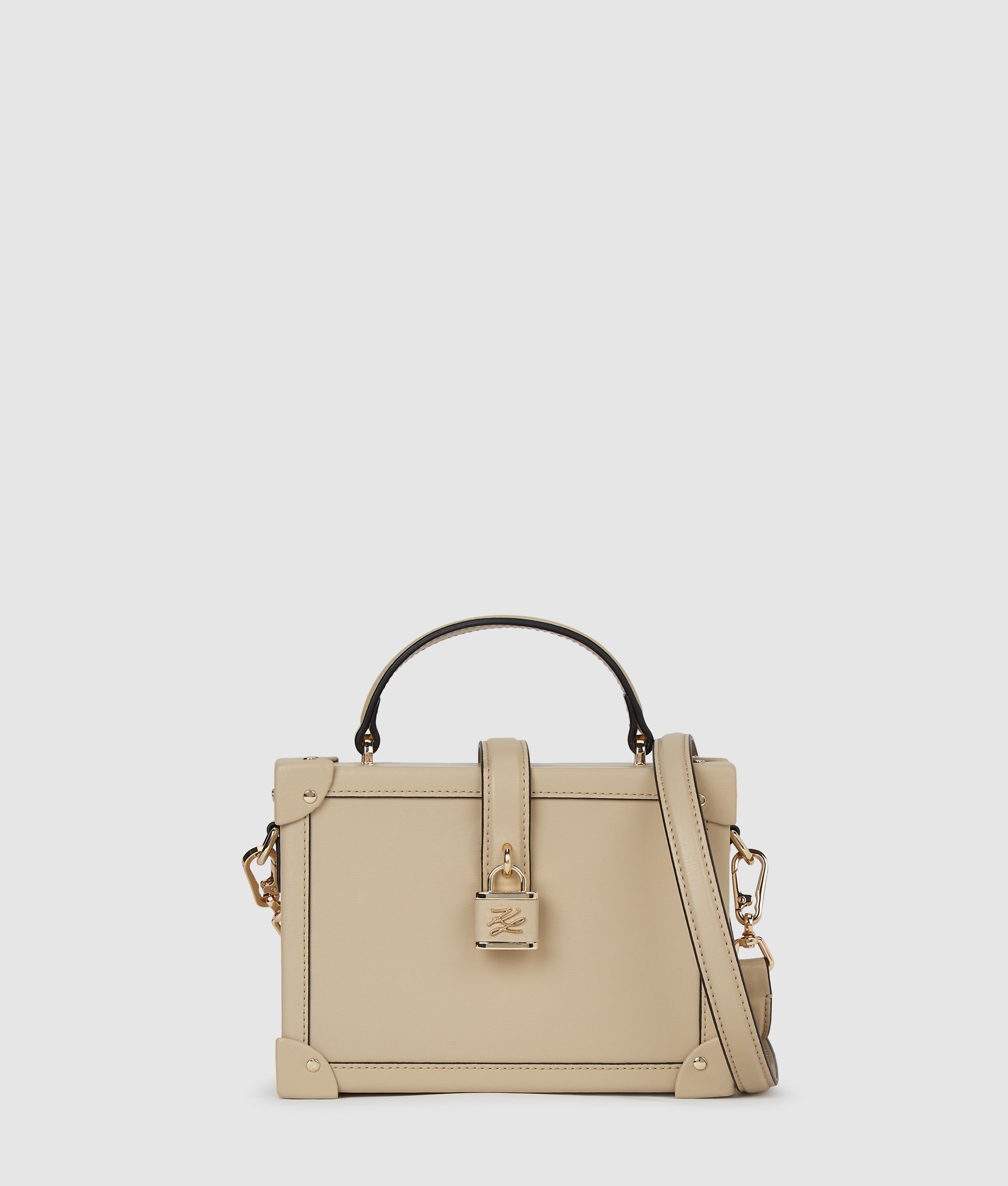 KarlLagerfeld Kautograph Padlock Trunk Bag Safari