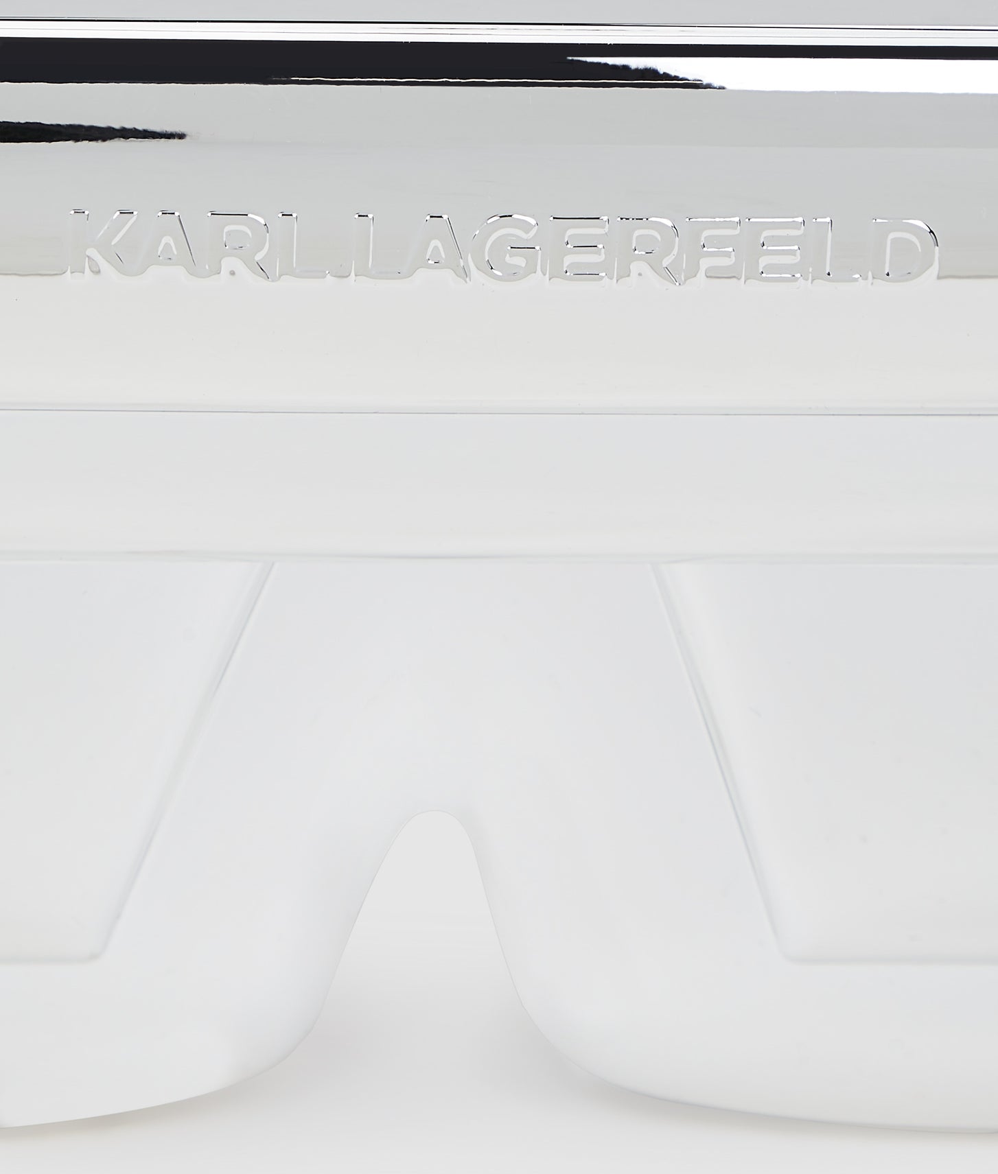 KarlLagerfeld Ikon K Resin Clutch Silver Metal