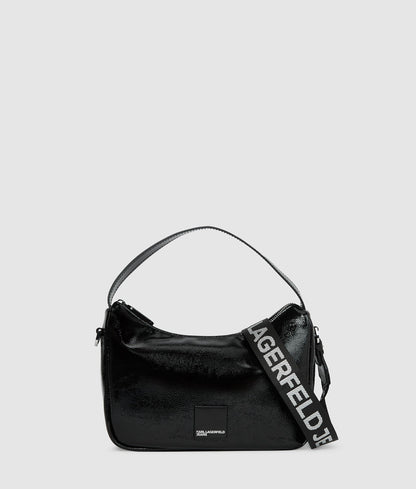 Karl Lagerfeld Off-Shoulder Drawstring Dress Black