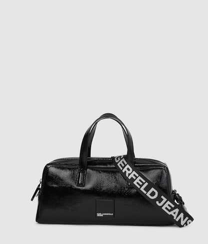 Karl Lagerfeld Belted Denim Dress Washed Black