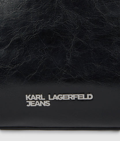 KarlLagerfeld Large Buckle Shoulder Bag Black
