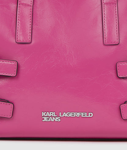 KarlLagerfeld Buckle Bowling Bag Very Berry
