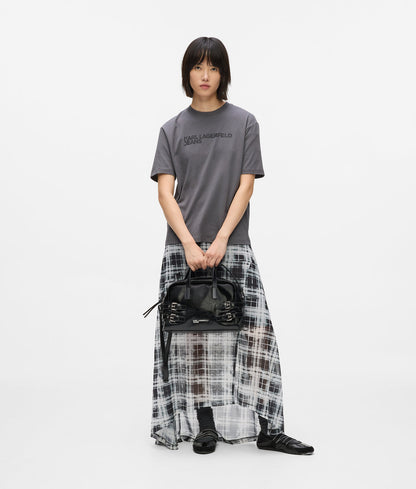 Karl Lagerfeld Tie Back Shirt Washed Black